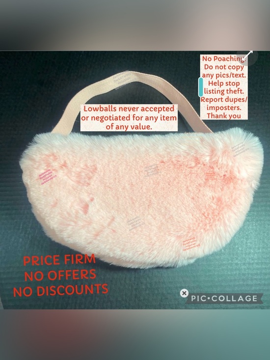 Urban Outfitters Handbags - BNWT Urban Outfitters half moon plush faux fur handbag pink soft! PRICE FIRM!!!